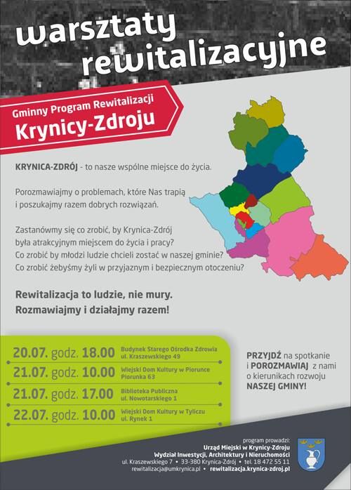 Warsztaty rewiatalizacyjne - spotkanie  22.07.2016 .